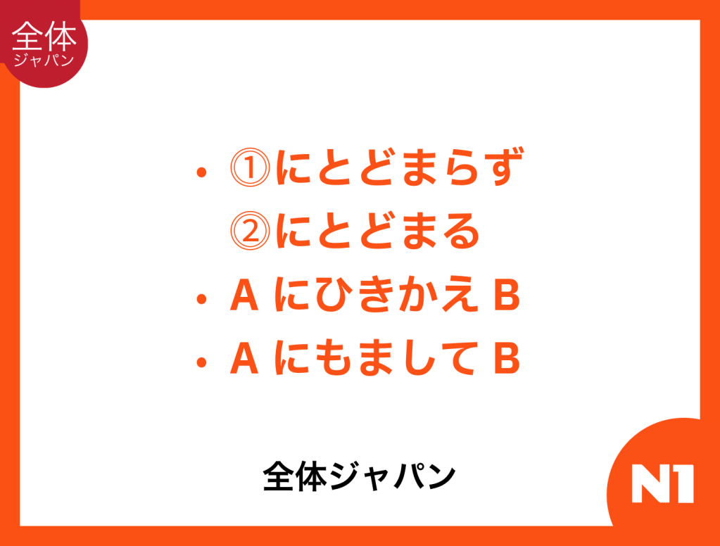 Bunpou JLPT N1: Bagian&nbsp;11