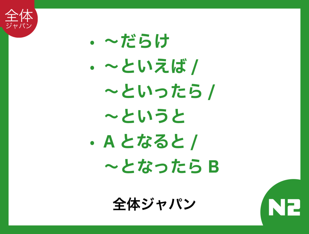 Bunpou JLPT N2: Bagian&nbsp;10