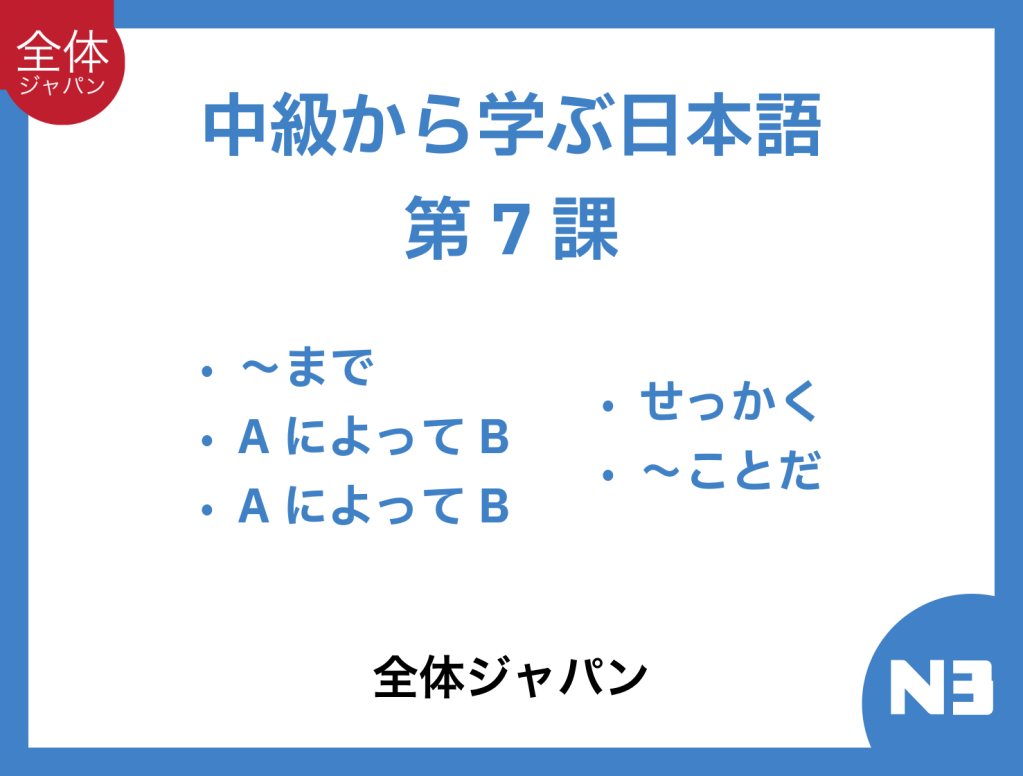 中級から学ぶー第７課