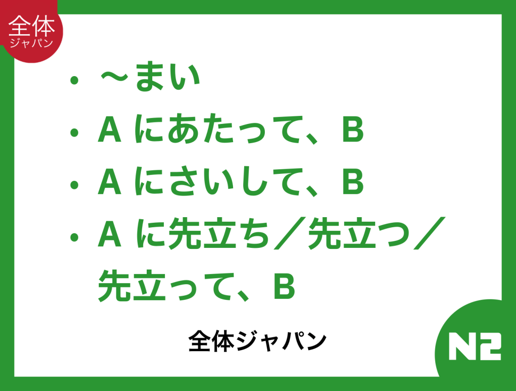 Bunpou JLPT N2: Bagian&nbsp;13